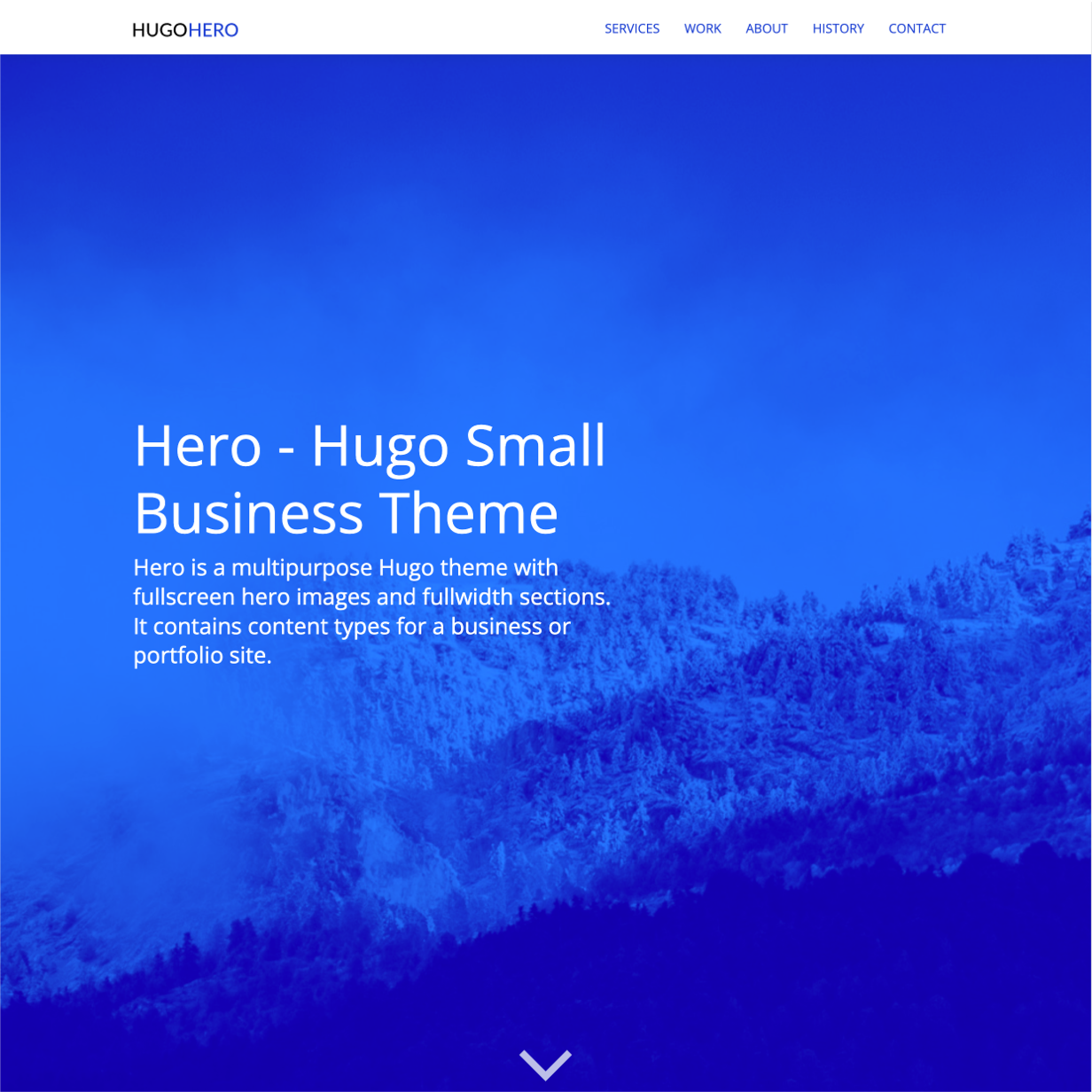 Hugo Hero Theme screenshot